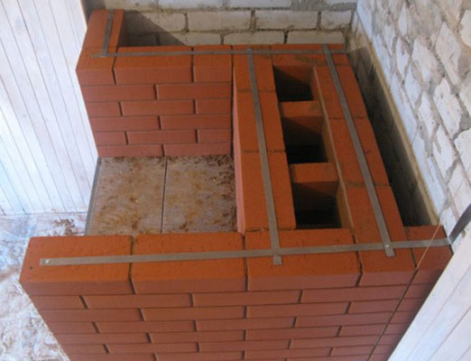 кладка отопительного щитка