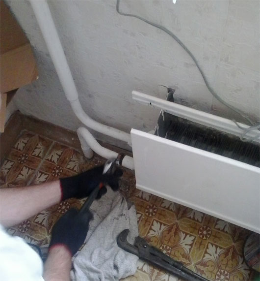 перенос батарей отопления в квартире
