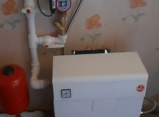 установка напольного газового котла